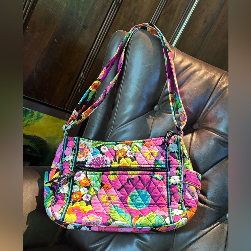 Vera Bradley Va Va Bloom on the go crossbody bag purse quilted cotton floral